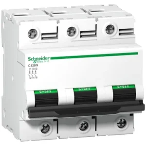 Schneider iC120N 3 Pole Miniature Circuit Breaker 6 KA 10 KA