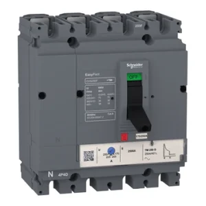 Schneider CVS250F 4 Pole Molded Case Circuit Breaker, 36 kA