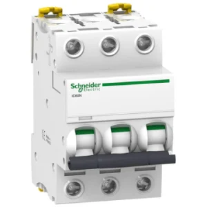 Schneider iC60N 3 Pole Miniature Circuit Breaker, 6 KA - 10 kA