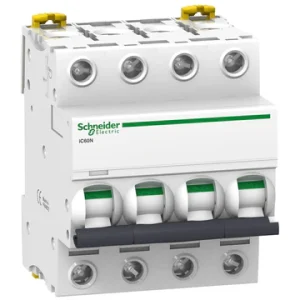 Schneider iC60N 4 Pole Miniature Circuit Breaker, 6 KA-10 kA
